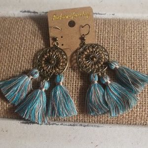 Boho Dreamcatcher Fringe Tassel Earrings